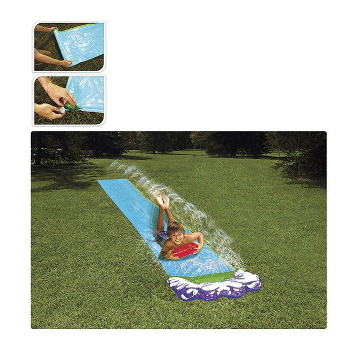 Basics Rampa de glisse avec eau bleue 71 x 480 cm PVC Basics Rampa de glisse avec eau bleue 71 x 480 cm PVC