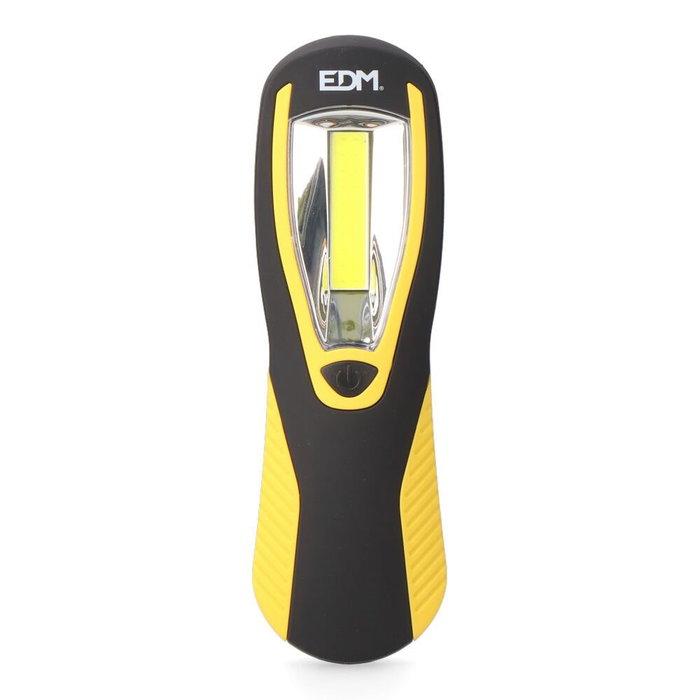 Edm Lampe torche LED XL Patrol Blaze 5W 200 lm avec crochet + aimant, 3 piles AA fournies, 6500K, lumière froide, antidérapante