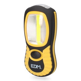 Edm Lampe torche LED XL Work Force double fonction avec crochet et aimant 3 piles AAA incluses 230 lm