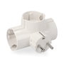 Edm Clavija triple 2p+t Schuko 16A 250V entrée latérale blanc