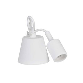 Edm Suspension silicone E27 blanc 60W diamètre 4,4 cm longueur 10 cm