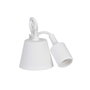 Edm Suspension silicone E27 blanc 60W diamètre 4,4 cm longueur 10 cm