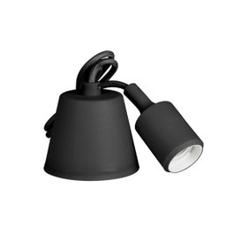 Edm Lampe pendante en silicone noir E27 60W