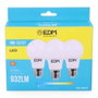Edm Kit 3 Ampoules LED Standard E27 10W 932 Lumens 6400K Lumière Froide Ø6 x 10,8 cm