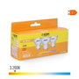 Edm Kit 3 ampoules LED dicroïques GU10 5W 450LM 3200K lumière chaude Ø5x5,5cm