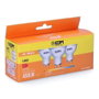 Edm Kit 3 ampoules LED dicroïques GU10 5W 450LM 3200K lumière chaude Ø5x5,5cm