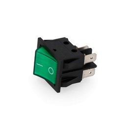 Edm Interrupteur bipolaire 15A 250V vert encastrable