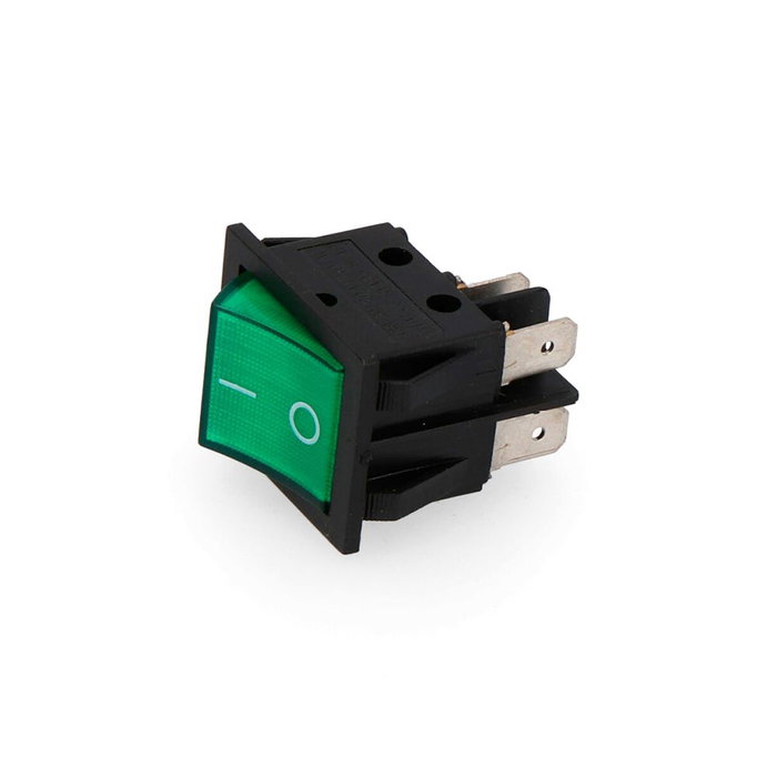 Edm Interrupteur bipolaire 15A 250V vert encastrable Edm Interrupteur bipolaire 15A 250V vert encastrable
