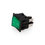 Edm Interrupteur bipolaire 15A 250V vert encastrable