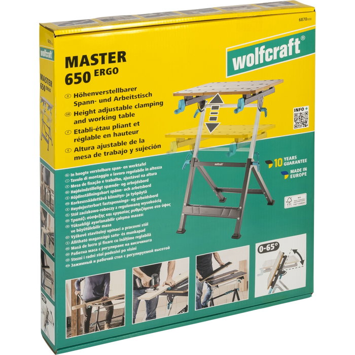 Wolfcraft MASTER 650 ERGO Table de travail et de serrage Wolfcraft MASTER 650 ERGO Table de travail et de serrage