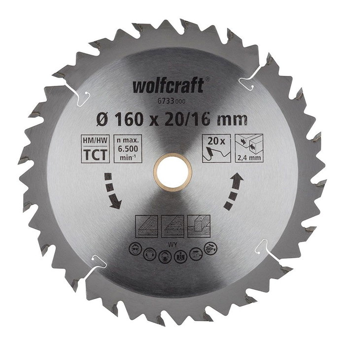 Disque de coupe Wolfcraft 6733000 160 x 2,4 mm Disque de coupe Wolfcraft 6733000 160 x 2,4 mm