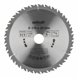 Wolfcraft Disco de sierra circular CT ø210 mm x 30 dientes
