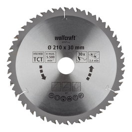 Wolfcraft 6737000 Disque scie circulaire main CT Ø210 mm 30 dents coupe rapide bois
