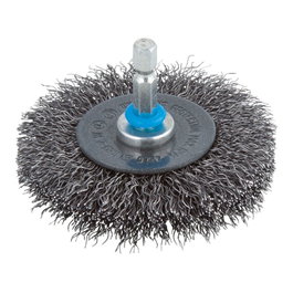Wolfcraft Brosse à disque en fils d'acier tige hexagonale ø75 mm