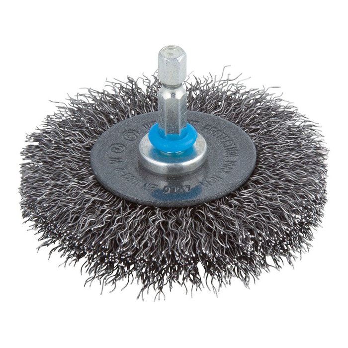 Wolfcraft Brosse de disque en fils d'acier tige hexagonale ø75 x 10 mm Wolfcraft Brosse de disque en fils d'acier tige hexagonale ø75 x 10 mm