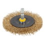 Wolfcraft 2110000 Brosse à disque en laiton Ø75 x 10 mm tige hexagonale 6,35 mm 1/4"