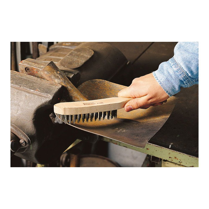 Wolfcraft 2723000 Brosse manuelle en acier avec manche en bois 35 x 280 x 39 mm