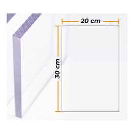 Compossar Plaque de polycarbonate transparente 4mm - 20x30cm, haute résistance aux impacts