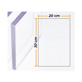 Compossar Plaque de polycarbonate transparente 4mm - 20x30cm, haute résistance aux impacts