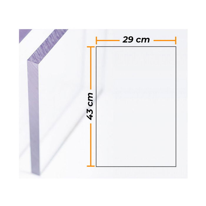 Plaque Compossar Transparent Polycarbonate 4 mm 29 x 43 cm Plaque Compossar Transparent Polycarbonate 4 mm 29 x 43 cm