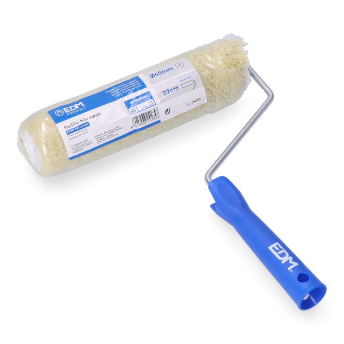 Edm Rouleau à fil vert Ø45 x 220 mm pour intérieur/extérieur surfaces rugueuses