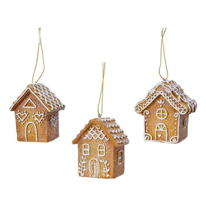 Décorations de Noël Sapin de Noël Polyrésine Ø 7 cm Gingembre Petit maison Décorations de Noël Sapin de Noël Polyrésine Ø 7 cm Gingembre Petit maison