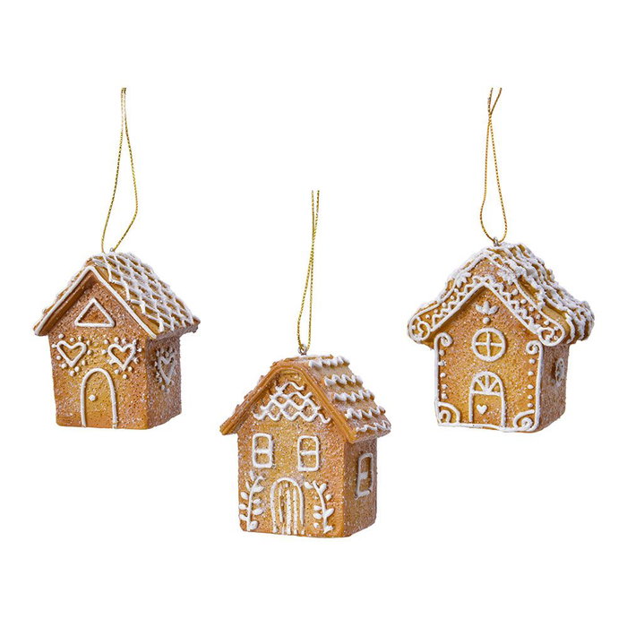 Décorations de Noël Sapin de Noël Polyrésine Ø 7 cm Gingembre Petit maison Décorations de Noël Sapin de Noël Polyrésine Ø 7 cm Gingembre Petit maison