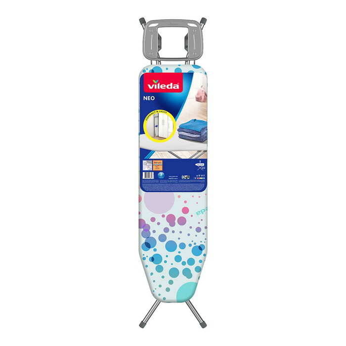 Vileda Neo Table à repasser petite 114 x 33 cm réglable en hauteur 71-90 cm Vileda Neo Table à repasser petite 114 x 33 cm réglable en hauteur 71-90 cm