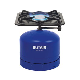 Butsir Pop Classic Black Réchaud de camping pour bouteille bleue, 3300W, 26,5 x 26,5 x 5,5 cm