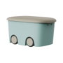 Plastiken 88100 Multibox kids 45 L menta ecru - Boîte de rangement avec roues 59x38x32 cm