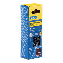 Rapid blister 50 uds - Rivets aluminium haute performance Ø4 x 12 mm avec foret