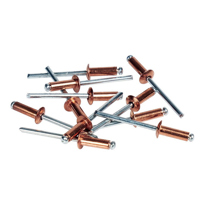 Rapid Rivets en aluminium cuivré Ø4 x 10 mm, blister de 50 pièces avec foret