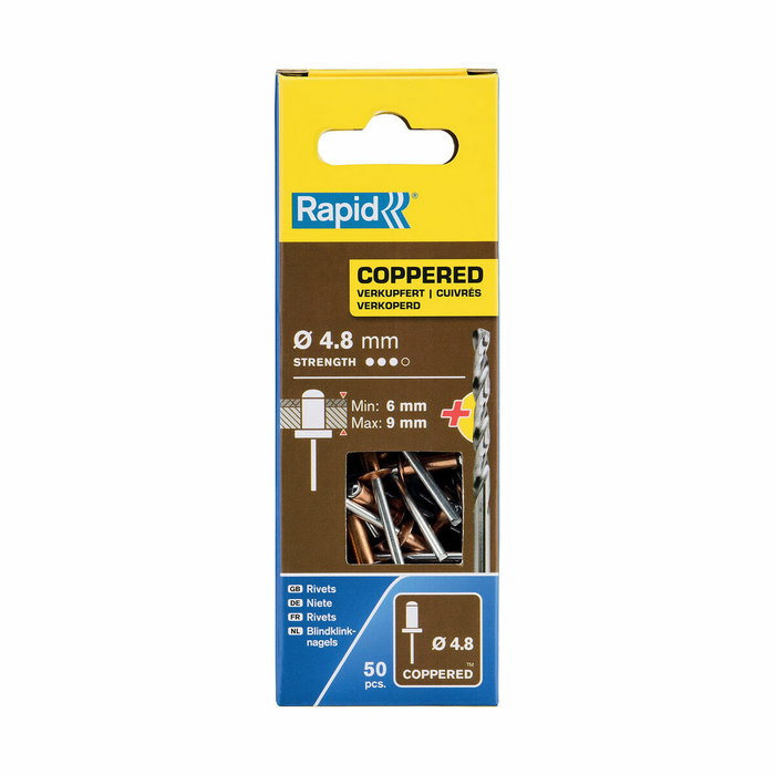 Rapid Rivets Ø4,8 x 12 mm avec foret