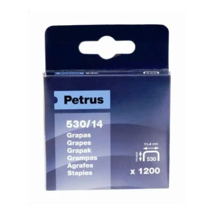Petrus Agrafes mod. 530/14 mm, 1200 pcs, Cuivre Petrus Agrafes mod. 530/14 mm, 1200 pcs, Cuivre