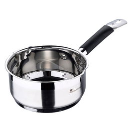 Masterpro Foodies Bgmp-1500-Bk Casserole en Acier Inoxydable Ø16x7,5cm 1,3L - Compatible Induction