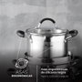 Masterpro Casserole Foodies avec Couvercle 5 L Ø 24 x 12 cm