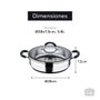 Masterpro Casserole Foodies avec couvercle, 3,8 L, Ø 28 cm, Noir