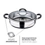 Masterpro Casserole Foodies avec couvercle, 3,8 L, Ø 28 cm, Noir