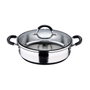 Masterpro Casserole Foodies avec couvercle, 3,8 L, Ø 28 cm, Noir