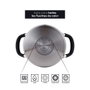 Masterpro Foodies BGMP-1504-BK Olla en acier inoxydable Ø16x10cm 1,8L avec couvercle en verre Compatible induction