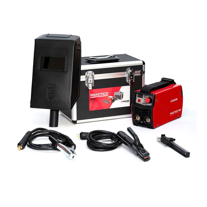 Solter Pratique 130 Poste à souder inverter 130A avec malette aluminium, régulation numérique Solter Pratique 130 Poste à souder inverter 130A avec malette aluminium, régulation numérique