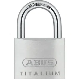 Abus Cadenas 64TI/50 Titalium en Aluminium avec Clé Paracentrique - Sécurité Moyenne pour Portes, Armoires et Fenêtres