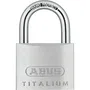 Abus Cadenas 64TI/50 Titalium en Aluminium avec Clé Paracentrique - Sécurité Moyenne pour Portes, Armoires et Fenêtres