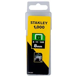 Stanley 1-TRA705T - Agrafes Type G 8 mm pour cloueuse, boîte de 1000, acier pour bois