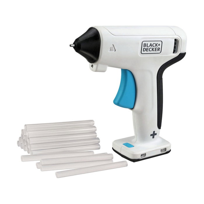 Black + Decker Pistolet à colle sans fil BCGL115-XJ