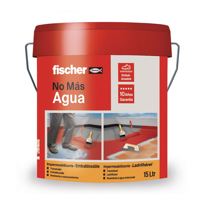 Fischer 564317 Peinture imperméabilisante carrelable gris 15 L - Elk10 Fischer 564317 Peinture imperméabilisante carrelable gris 15 L - Elk10