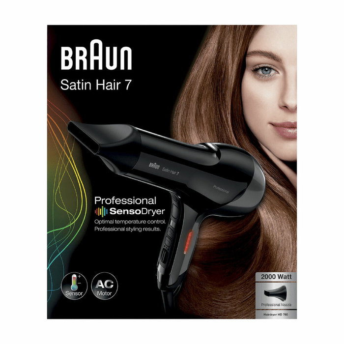 Sèche-cheveux Braun Satin Hair 7 HD 780 2000 W Noir Sèche-cheveux Braun Satin Hair 7 HD 780 2000 W Noir