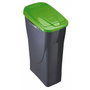 Mondex Ecobin Poubelle de recyclage avec couvercle Vert et noir 25 L