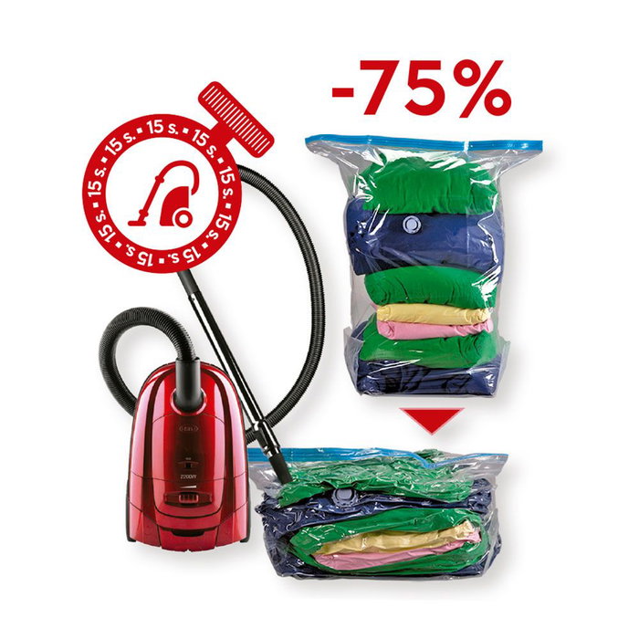 Mondex Sac de rangement sous vide avec valve 80 x 130 cm pour couettes et vêtements Mondex Sac de rangement sous vide avec valve 80 x 130 cm pour couettes et vêtements