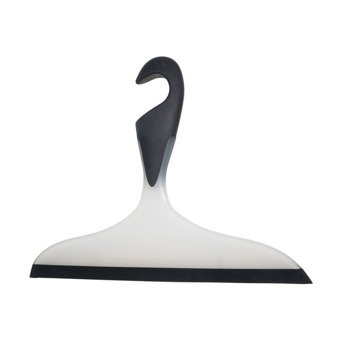Wenko Raclette Loano pour salle de bain/douche 23 cm, noir/blanc avec crochet Wenko Raclette Loano pour salle de bain/douche 23 cm, noir/blanc avec crochet